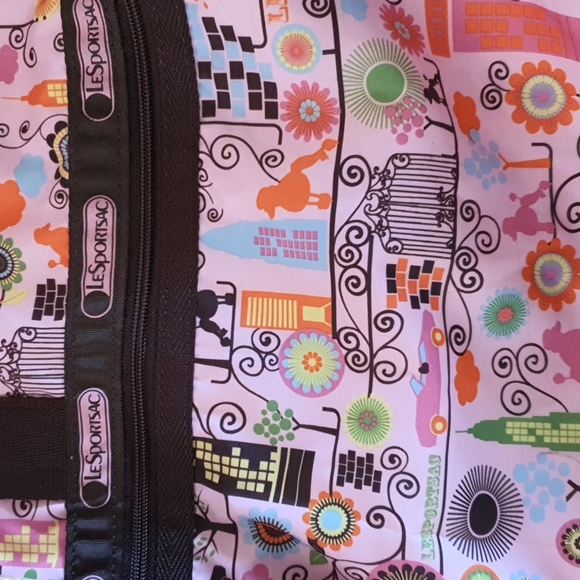 Lesportsac Deluxe everyday & LARGE weekender poodle park lot - Picture 1 of 7